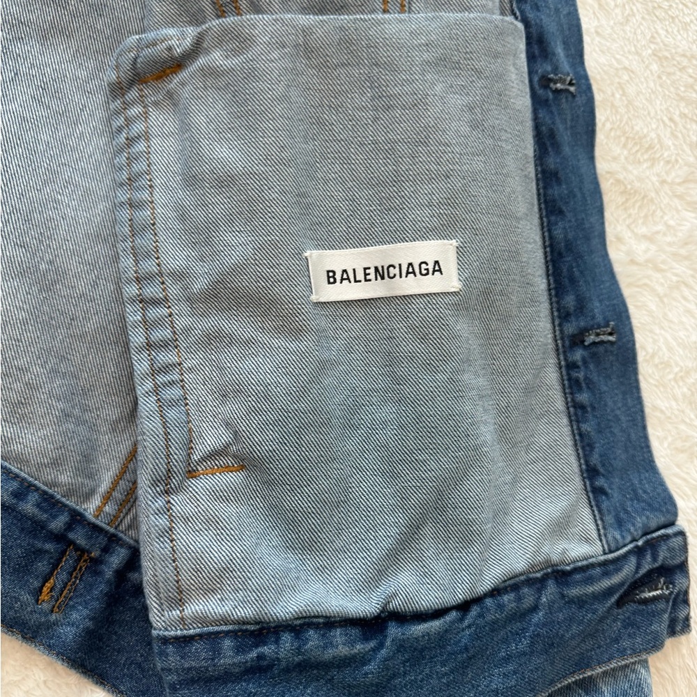 Balenciaga Indigo Denim Jacket Size 36 - Picture 3 of 5